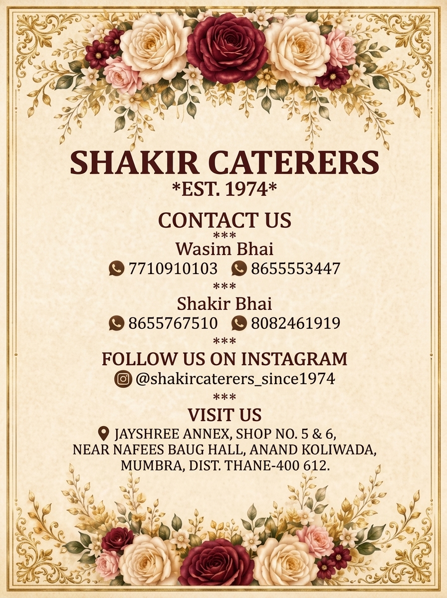 Shakir Caterers Contact Desk