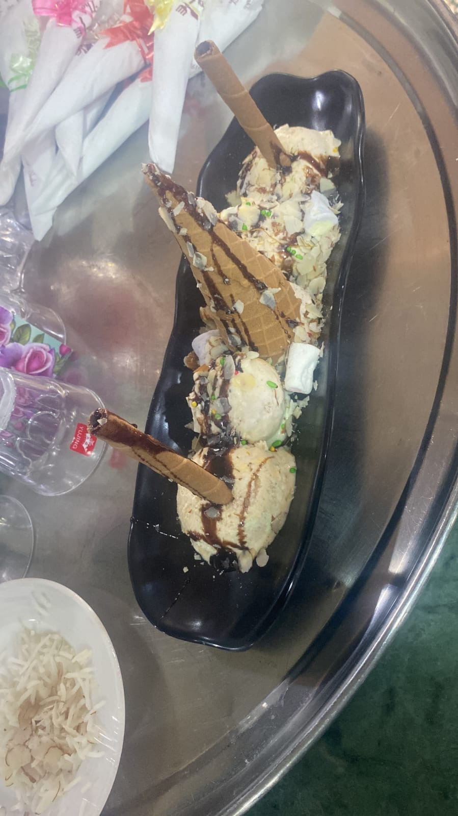 Roasted almond Kone ice cream