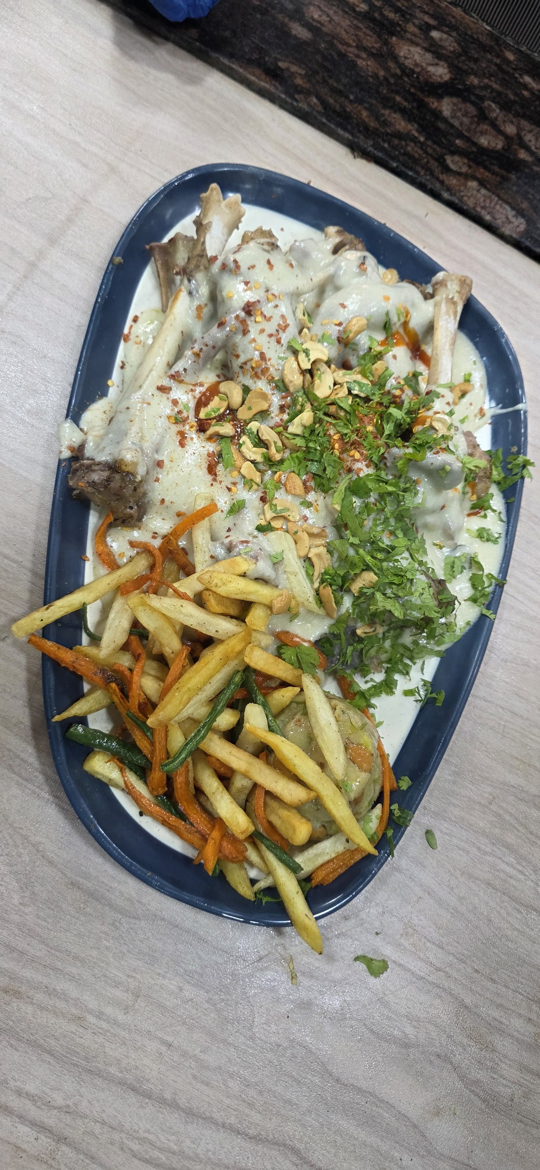 Mutton kheema with garlic pav